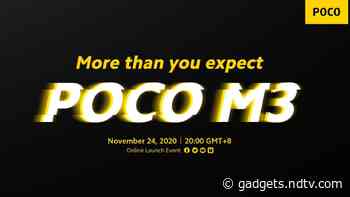 Poco M3 Launch Set for November 24, Specifications Leak Online