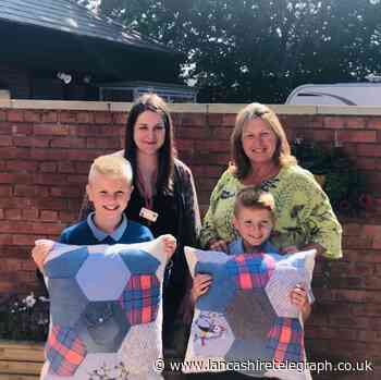 Brothers make patchwork pillows from late-mum's clothes as a touching keepsake