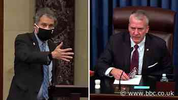 US senators Sherrod Brown and Dan Sullivan clash over face masks in chamber