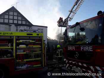 Firefighters battle blaze in Bromley garage