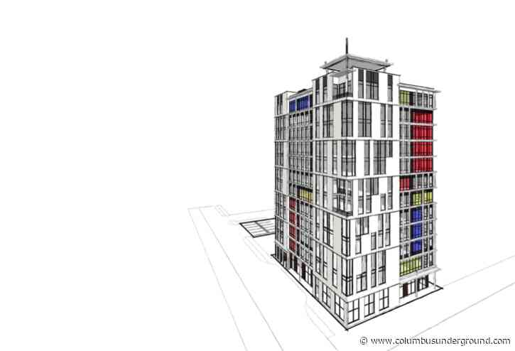 UPDATED: Proposal Calls For Colorful Apartment Tower in Franklinton