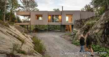 natalie dionne architecture embeds wooden house into rocky canadian forest - Designboom