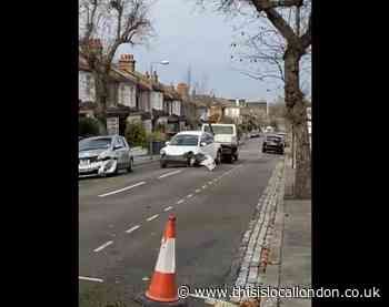 Viral video shows driver smash up cars on Abbey Wood road