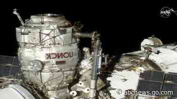 Spacewalking astronauts prep for 2021 arrival of Russian lab