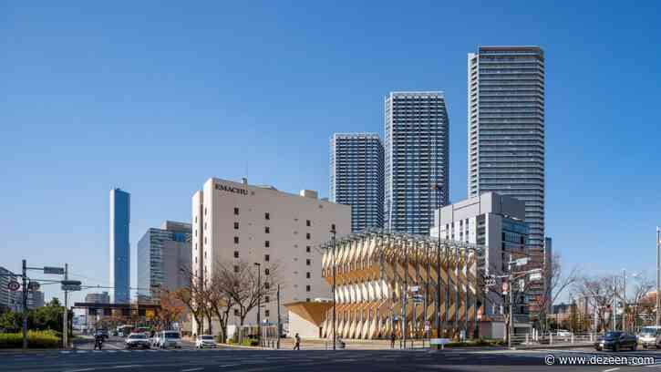 Kengo Kuma builds cross-laminated timber pavilion and park in Tokyo