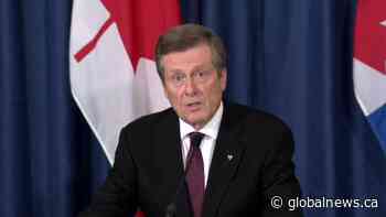 Coronavirus: Toronto mayor John Tory tells people 'please stay home' | Watch News Videos Online - Globalnews.ca