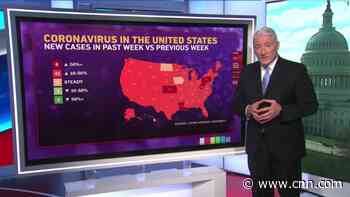 Coronavirus cases on the rise in 94% of US states