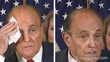 Rudy Giuliani's Hair Dye Running Down Face at Sweaty News Conference