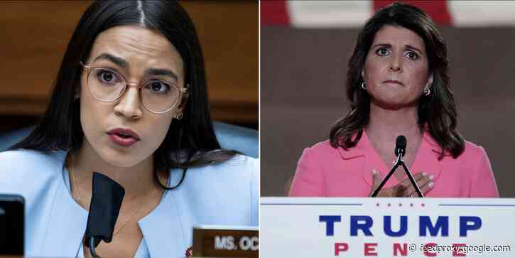 Rep. Alexandria Ocasio-Cortez and former UN Ambassador Nikki Haley clashed over reallocating government funds to expedite COVID-19 relief
