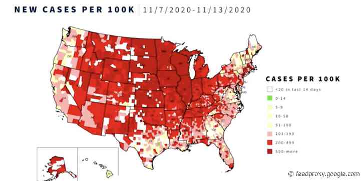 One map from the White House coronavirus task force shows just how bad the US outbreak is right now