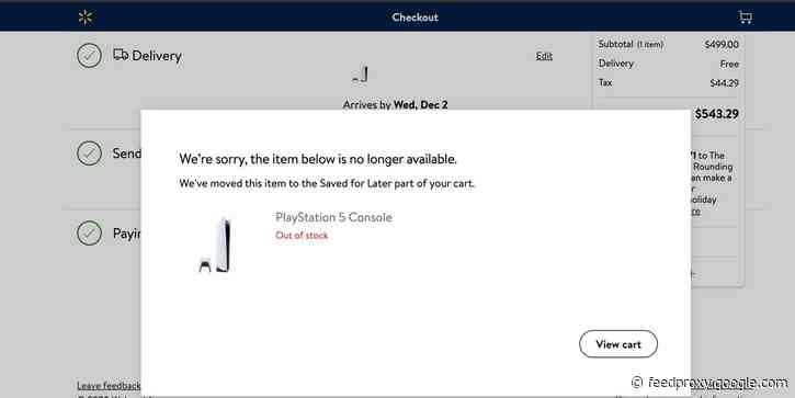 Walmart's website just crashed once again from PlayStation 5 frenzy