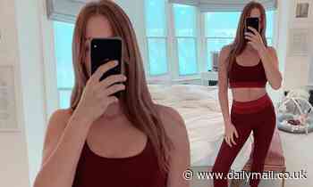 Millie Mackintosh wows in a tiny red crop top and matching gym leggings for new sizzling snap    