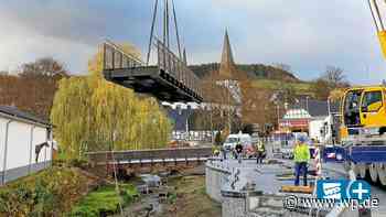 Eine Brücke am Haken: Neues Bauwerk über der Essel in Eslohe - WP News