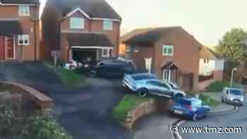 Porsche Smacks SUV, Careens Off Wall and Lands On Top of Car