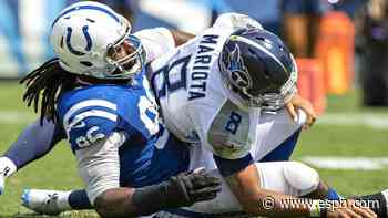 Colts' Autry goes on COVID-19 list, out vs. Pack