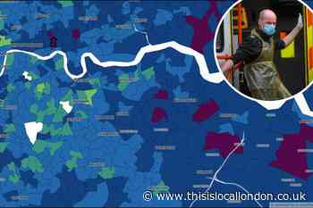 Map shows specific Covid-19 hotspots in south east London
