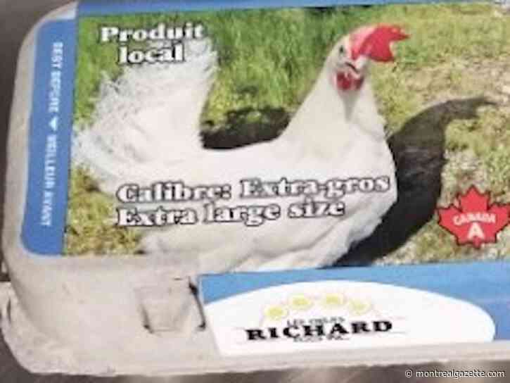 Some eggs sold in Quebec recalled because of possible Salmonella contamination