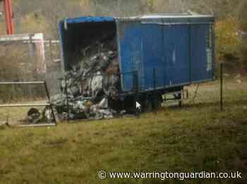 Lorry full of waste dumped under Mersey Gateway bridge