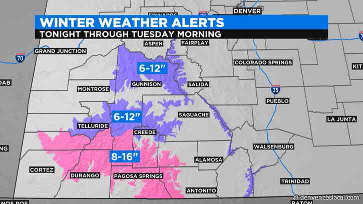 Colorado Weather: Mountain Snow Returns, Could Reach Denver By Early Tuesday