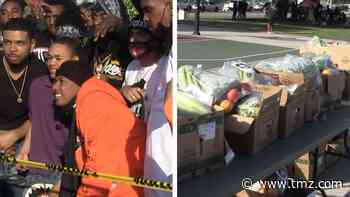 Dr. Dre, Nick Cannon Host Feed Your City Event in Compton