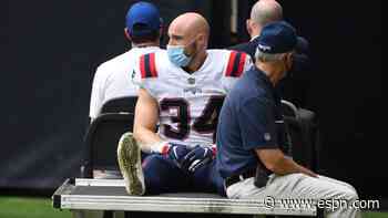 Pats RB Burkhead carted off with knee injury