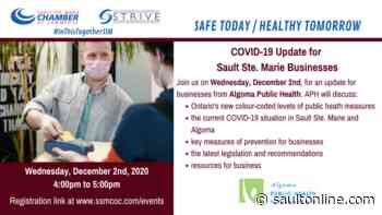 SSM Chamber of Commerce ~ COVID-19 Update for Sault Ste. Marie Businesses - SaultOnline.com