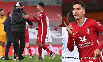 Jurgen Klopp is delighted with Roberto Firmino after scoring Liverpool's third in Leicester victory