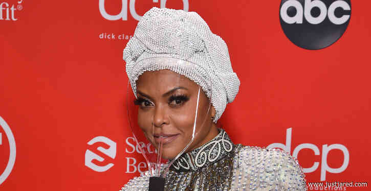 Taraji P. Henson Carries Face Shield Arriving for Hosting Duties at AMAs 2020