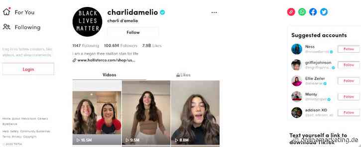 TikTok: Charli D’Amelio knackt als erste 100 Millionen Follower