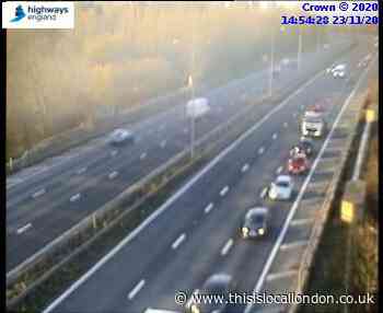 M1 in London closed as air ambulance attend incident - live
