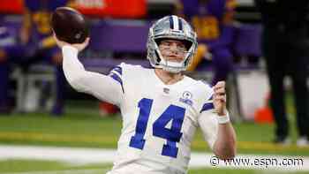 Dallas Cowboys' Andy Dalton returns from concussion, COVID-19 to get win
