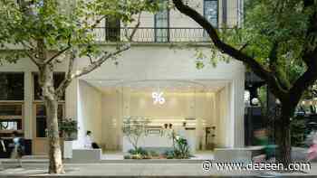 BLUE Architecture Studio designs glass box Shanghai coffee shop - Dezeen