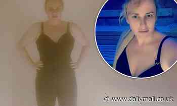 Rebel Wilson shows off her incredible 18kg weight loss as she sweats it out in a steam room
