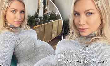 Stassi Schroeder jokes her favorite chair hides her 'back fat' as she shows off her pregnant stomach