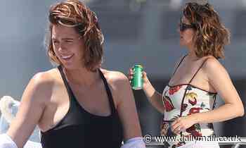 Jesinta Franklin shows off her blossoming baby bump during a photo shoot