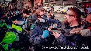 Police make arrests at Belfast city centre anti-lockdown protest - Belfast Telegraph