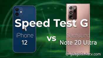 iPhone 12 Beats Samsung Galaxy Note 20 Ultra in Speed Test G by a Clear Margin