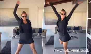 Sonia Kruger flaunts her incredible figure dancing to The Pointer Sister in her living room