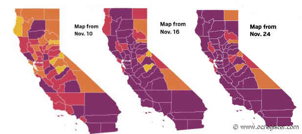 Coronavirus: Here’s what tier each county in California is on Nov. 24