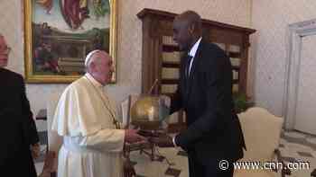 Pope Francis meets with NBA players
