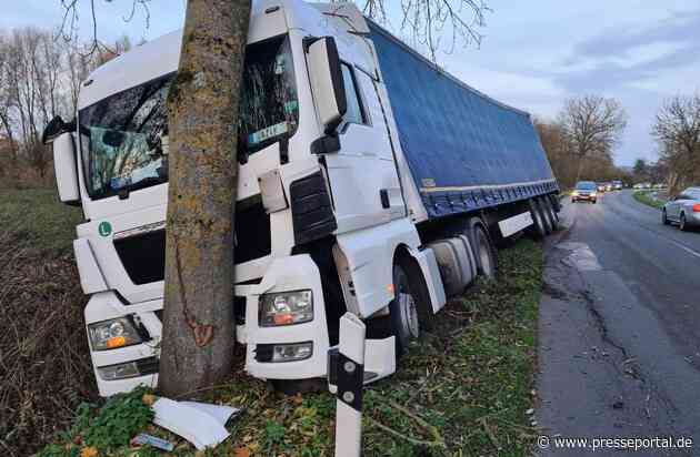 POL-STD: LKW-Fahrer im Alten Land muss ausweichen und prallt gegen Straßenbaum - Verursacher flüchtet - K 39 über Stunden voll gesperrt