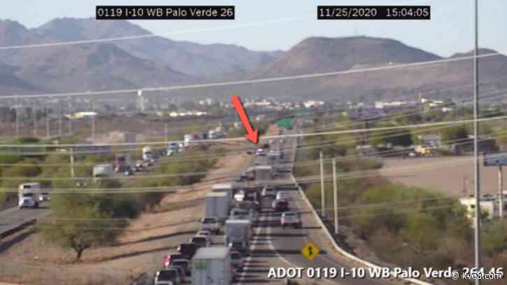 Crash delays WB I-10 near Palo Verde Road