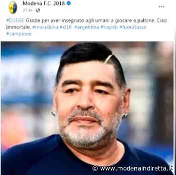 Calcio in lutto, anche a Modena: morto Diego Maradona. VIDEO - modenaindiretta.it