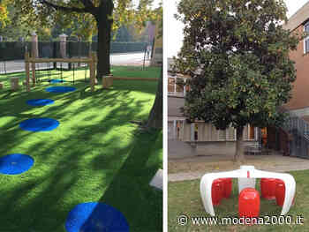 Più belli i giardini delle scuole modenesi con i nuovi arredi - Modena 2000