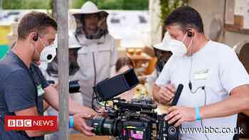 The film crews being directed from a continent away