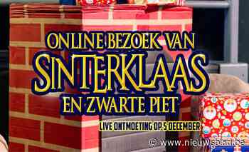 Sint brengt bezoek via de webcam