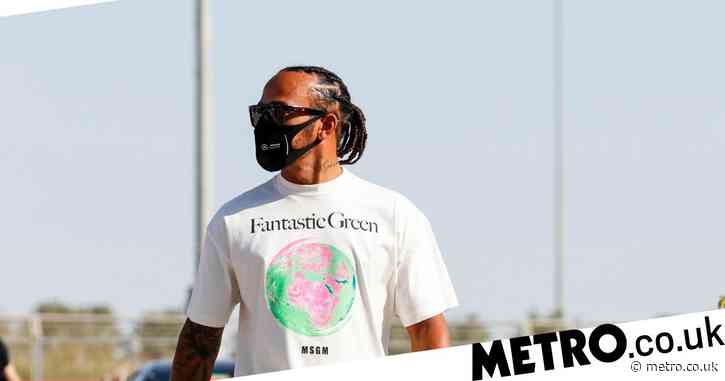Lewis Hamilton brings dog Roscoe to check out Bahrain’s International Circuit after record-equalling win