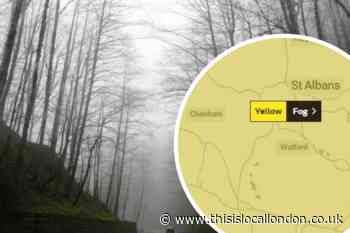 Weather warning as Met Office predicts heavy fog