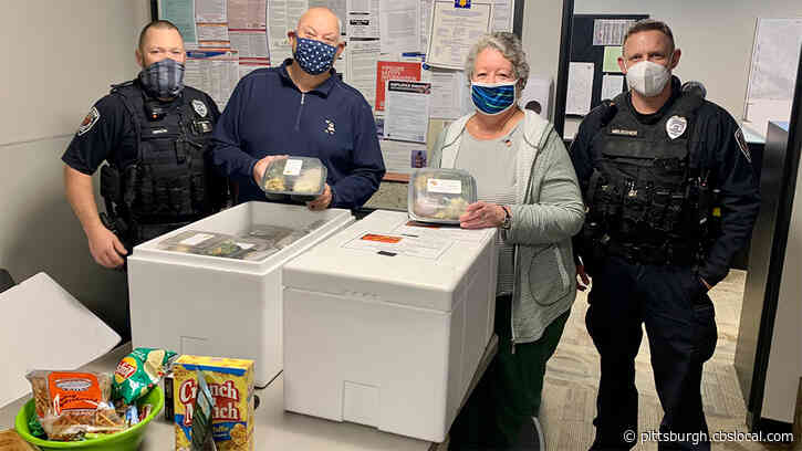 Local Church Continues Tradition Of Delivering Thanksgiving Meals To Bethel Park Police