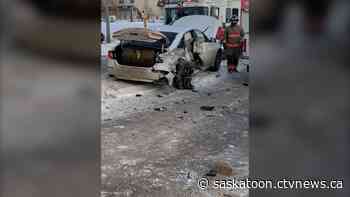 None hurt in three-vehicle crash near Airport Drive in Saskatoon